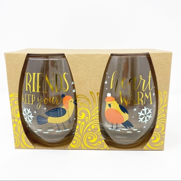 TMD HOLDINGS Stemless Wine Glasses Friends (2) - Picture 1 of 4